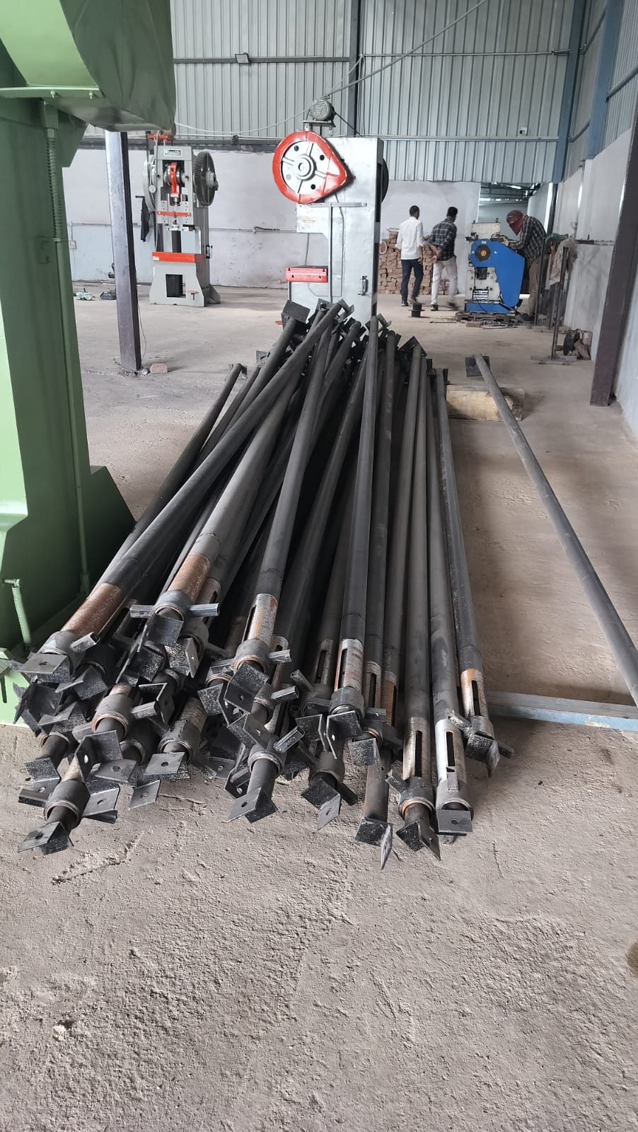 Fabricated props inside the manufacturing facility